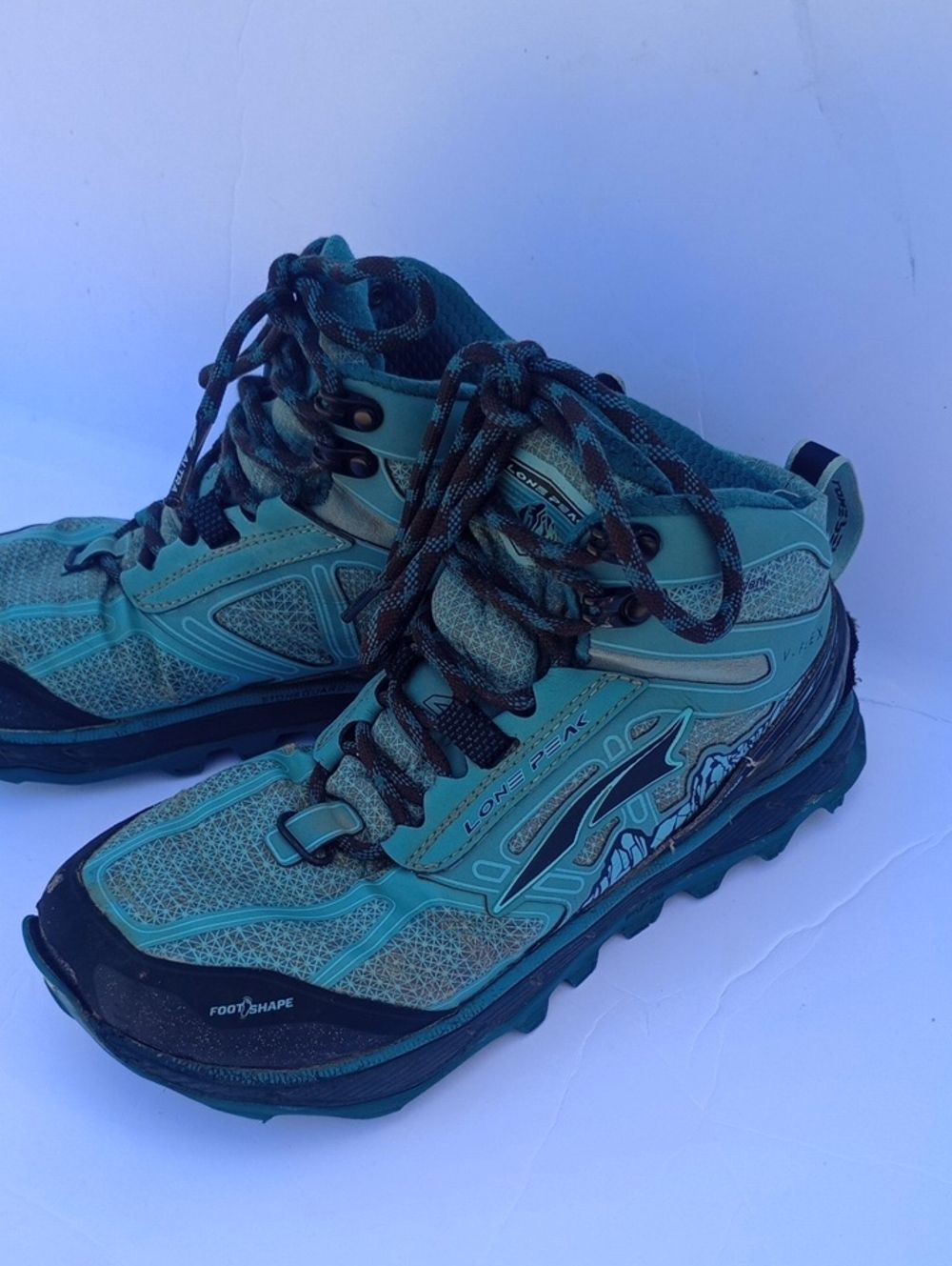Altra Running Lone Peak 4 Mid RSM Teal Trail Running Hiking Boots Size 5.5